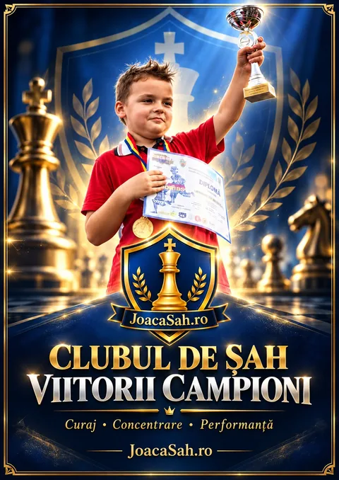 Copil premiat cu trofeu și diplomă la concursul de șah al clubului Viitorii Campioni